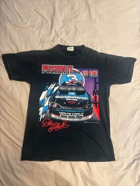 Dale Earnhardt Goodwrench Monte Carlo Graphic Tee - Black with Red & Blue